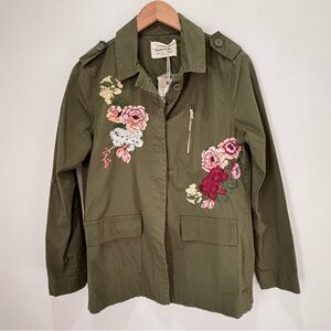 Ashley Women's Embroidered Military Utility Boho Jacket Size Small NEW NWT *A26